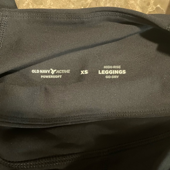 NWT Old Navy Black High-Waisted PowerSoft Full-Length Leggings XS - Picture 5 of 6